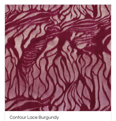 Contour lace burgandy