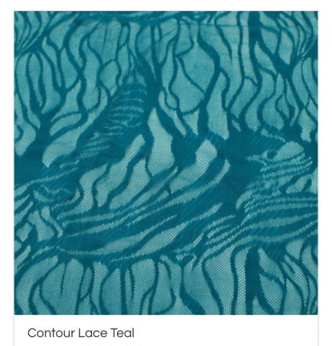 Contour lace teal